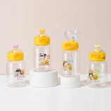 400ml女孩小鸭塑料杯清新可爱便携提手弹盖水杯