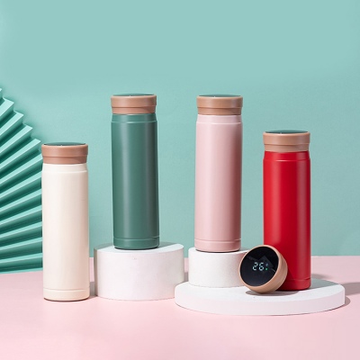 280ml智能温显真空保温杯简约纯色男女士商务水杯子
