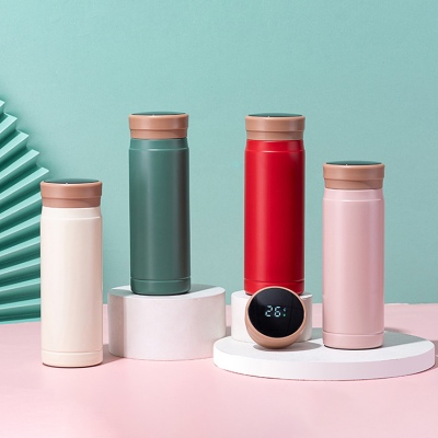 240ml智能温显真空保温杯简约纯色男女士商务水杯子