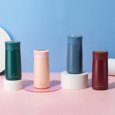 300ml简约纯色小时光保温杯304不锈钢男女士商务水杯