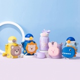 450ml泡泡堂系列保温杯316不锈钢一杯两盖儿童吸管杯