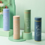 450ML动物款条纹盖保温杯学生小清新可爱便携水杯子