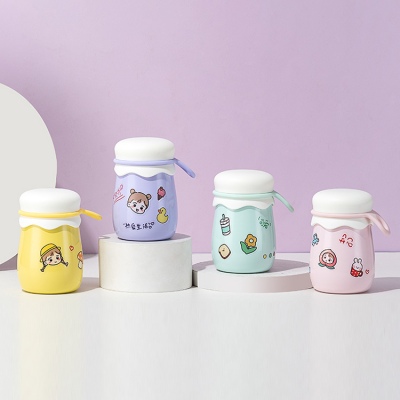 248ML可爱卡通布丁保温杯304不锈钢迷你便携小杯子