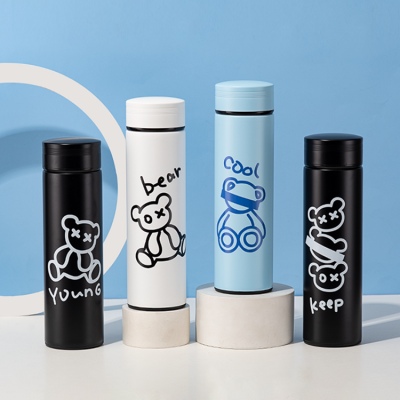 500ML涂鸦小画家商务直身保温杯