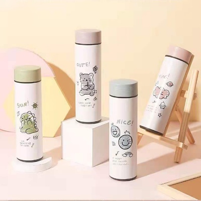 450ML卡通涂鸦小物商务保温杯学生简约可爱少女心杯子
