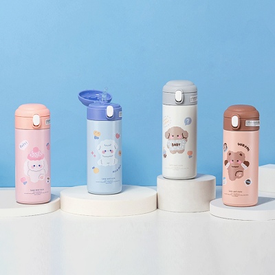 380ML温暖动物保温杯卡通可爱少女心ins风创意水杯