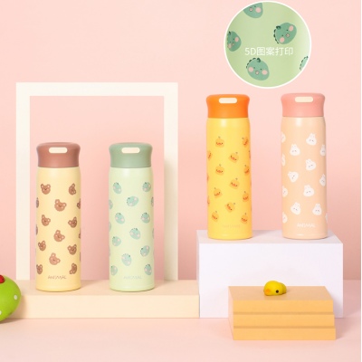 420ML立体卡通动物格调保温杯304不锈钢可爱直身水杯