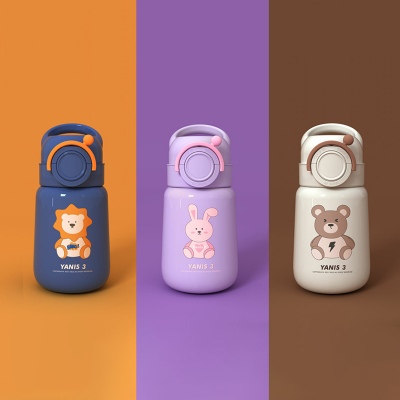 320ML卡通316不锈钢提环系列儿童保温杯小学生水杯