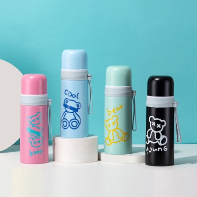 350ML涂鸦小画家塑吊保温杯