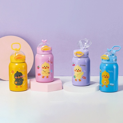 400ML小萌鸭吸管保温杯