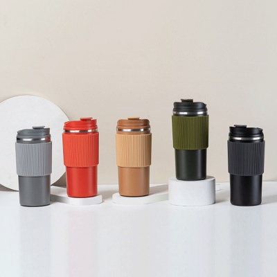 450ML硅胶咖啡保温杯