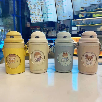 580ML卡通316不锈钢韩系可爱弹跳盖高颜值保温杯