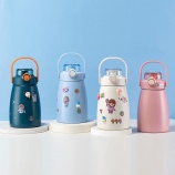 1100ML大容量便携提手保温杯304不锈钢可爱大肚杯