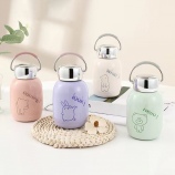 230ML萌趣卡通提手保温杯304不锈钢小巧便携随手杯