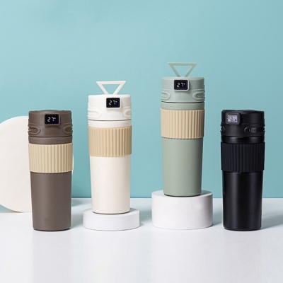 480ML时尚简约显温支架保温杯男女士商务办公水杯