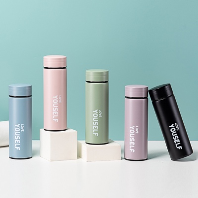 350ML爱自己商务直身保温杯男女士带茶隔办公水杯