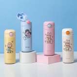 420ML卡乐女孩系列吸管保温杯学生小清新弹跳盖水杯