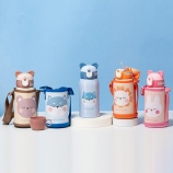 500ML瞌睡宝贝儿童保温杯304不锈钢一杯两盖吸管杯