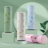 450ML水果欧格直身保温杯304不锈钢小清新带茶隔杯子