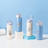 450ML太空人帽子系列保温杯304不锈钢透明盖水杯