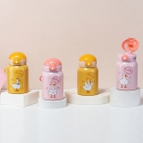 350ML笨笨熊吸管保温杯304不锈钢小清新弹跳盖水杯