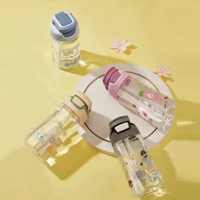 470ML（Tritan）尚泰学饮吸管塑料杯弹跳盖便携随手杯