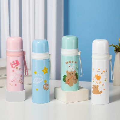 350ML元气物语塑吊保温杯304不锈钢可爱小清新水杯