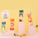 480ML立体动物水果清淑塑料杯可爱少女心学生水杯子