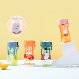 350ML立体动物水果清淑塑料杯可爱少女心学生水杯子