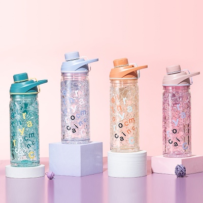 430ML夏日字母旋盖冰杯个性潮流冰酷杯便携果汁杯