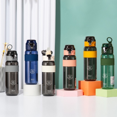 800ML运动吸管塑料杯大容量男士户外旅行健身水杯子