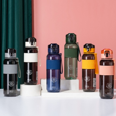 730ML提绳弹盖直饮塑料杯男士户外旅行运动健身水杯子