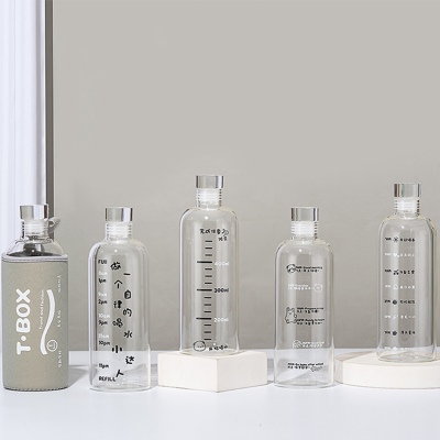 500ML喝水达人系列玻璃杯便携水瓶网红ins风高颜值水杯