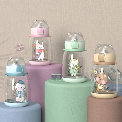 600ML呆萌小宠儿童塑料杯（彩盒）