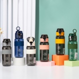 630ML运动吸管塑料杯大容量男士户外旅行健身水杯子