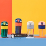 580ML简约款双饮口咖啡杯创意男女士商务办公塑料杯