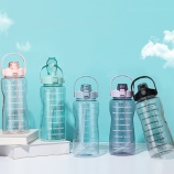 2000ML透明大容量太空塑料杯户外运动旅行水壶(opp袋）