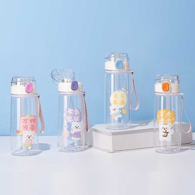 570ml文字小熊儿童塑料杯(彩盒）