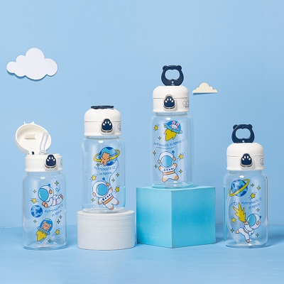 500ml熊掌星球系列吸管玻璃杯