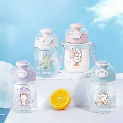 430ml小胖萌贩卖可爱饮水塑料杯学生情侣杯子送贴纸