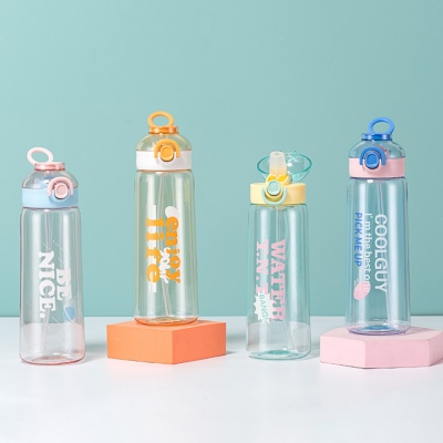 650ML吸管弹盖塑料杯（彩盒）