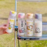 260ml打工喵玻璃杯小清新便携随手杯单层透明杯子