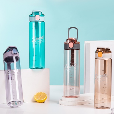 850ML手提直饮太空塑料杯弹盖户外运动杯子（OPP袋）