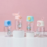 350ML鸭鸭来袭透明吸嘴玻璃杯学生小清新可爱便携水杯