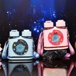 640ML麦琪多用杯套款塑料杯时尚便携双饮吸管杯（彩盒）