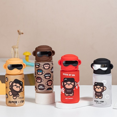 460MLSuper monkey塑料杯可爱时尚杯随手杯（彩盒）