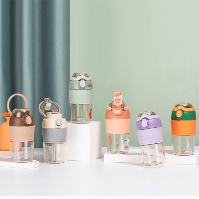 500ML道奇雅致咖啡塑料杯Tritan双饮口商务办公水杯