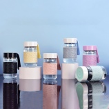 360ML樱花款迪欧玻璃杯PU杯套带茶隔清新可爱水杯