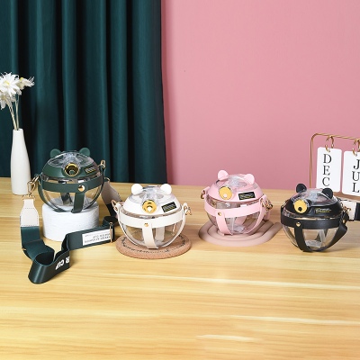 650ML魔法球塑料杯夏季高颜值网红吸管大肚杯（彩盒）