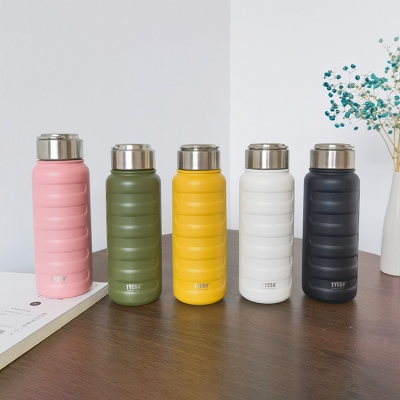 360ML手提毛毛虫保温杯304不锈钢男女士商务直身杯